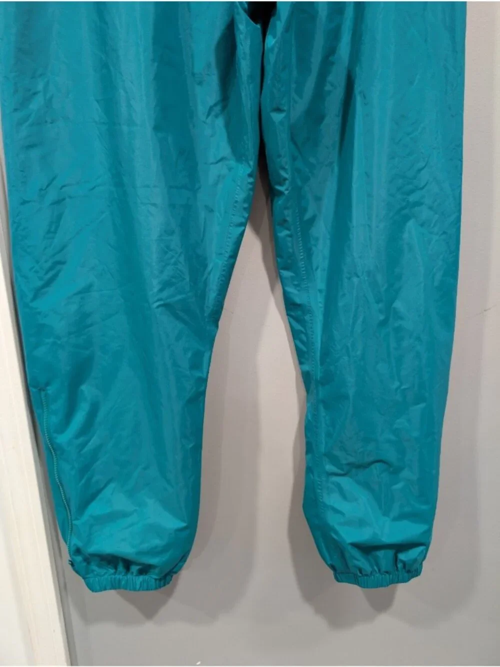 Vintage L.L. Bean Gore-Tex Rain Track Nylon Pants - Men's Size L Teal Blue
